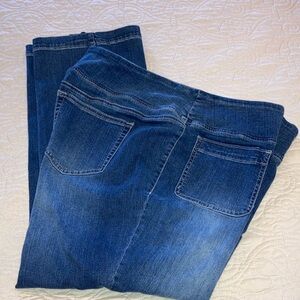 Belle by Kim Gravel DENIM Stretch Jeans Pocket Women’s Petite Plus Size 18 EUC